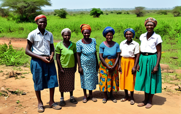 Community Involvement**

"A group of Zambian villagers, fully clothed in appropriate attire, participating in an eco-tourism project near a wildlife reserve, safe for work, appropriate content, modest clothing, family-friendly, perfect anatomy, natural proportions, well-formed hands, vibrant colors, professional photography, high quality, Zambian landscape backdrop."

**