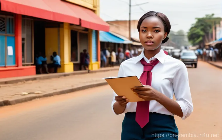 잠비아 실업률 - Image Prompt 1: Aspiring Zambian Graduate Seeking Opportunity**